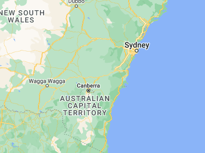 Map showing location of Goulburn (-34.75155, 149.72086)