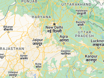 Map showing location of Govindgarh (27.50429, 77.00015)