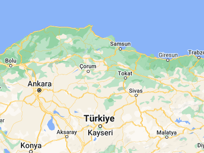 Map showing location of Göynücek (40.39917, 35.525)