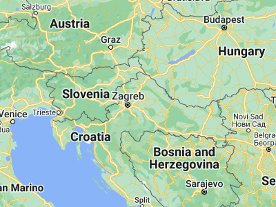 Map showing location of Gračec (45.83333, 16.31667)