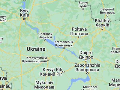 Map showing location of Gradizhsk (49.23458, 33.13613)