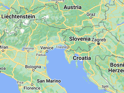 Map showing location of Grado (45.67861, 13.38694)