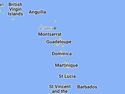 Map showing location of Grand-Bourg (15.88346, -61.31484)