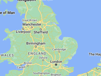 Map showing location of Grantham (52.91149, -0.64184)