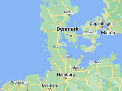 Map showing location of Gråsten (54.91918, 9.59523)