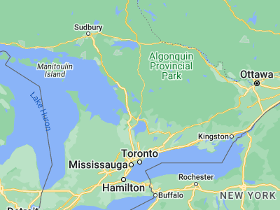 Map showing location of Gravenhurst (44.91681, -79.36633)