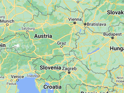 Map showing location of Graz (47.06667, 15.45)
