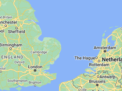 Map showing location of Great Yarmouth (52.60831, 1.73052)