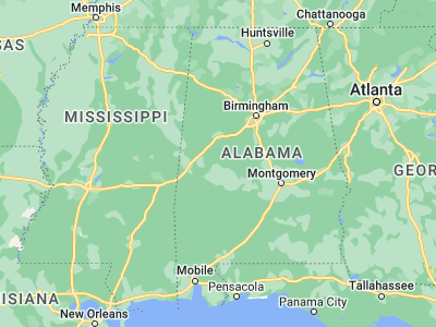 Map showing location of Greensboro (32.70458, -87.59584)