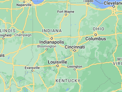 Map showing location of Greensburg (39.33727, -85.48358)