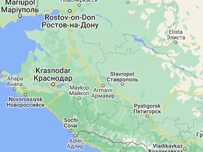 Map showing location of Grigoropolisskaya (45.29722, 41.05667)