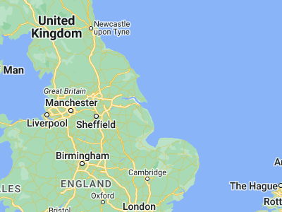 Map showing location of Grimsby (53.56539, -0.07553)