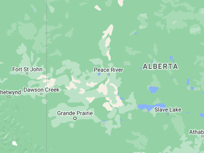 Map showing location of Grimshaw (56.18339, -117.6027)