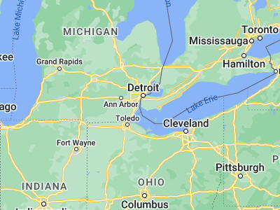 Map showing location of Grosse Ile (42.12921, -83.14437)
