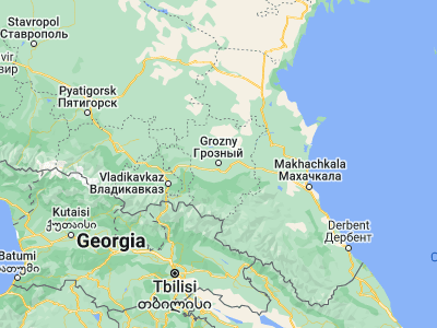 Map showing location of Groznyy (43.31195, 45.68895)