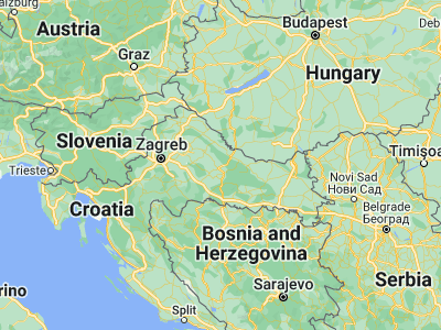Map showing location of Grubišno Polje (45.70214, 17.17268)