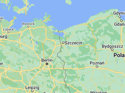 Map showing location of Gryfino (53.25243, 14.48831)