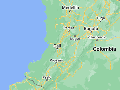 Map showing location of Guacarí (3.76383, -76.33292)