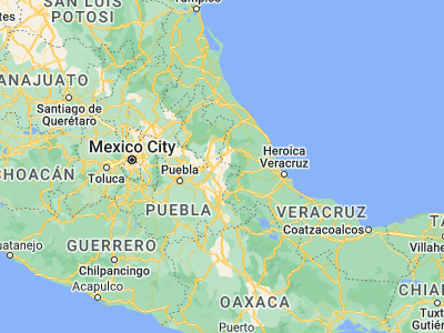 Map showing location of Guadalupe Victoria (19.2893, -97.34281)