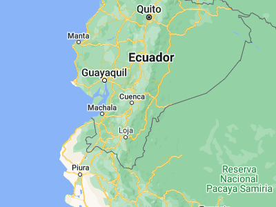 Map showing location of Gualaceo (-2.9, -78.78333)