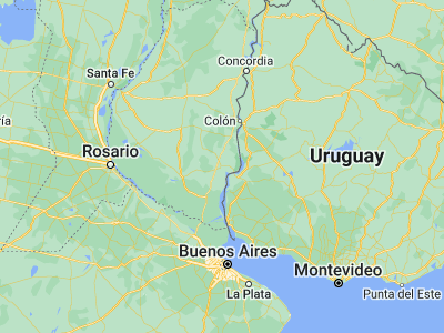 Map showing location of Gualeguaychú (-33.00938, -58.51722)