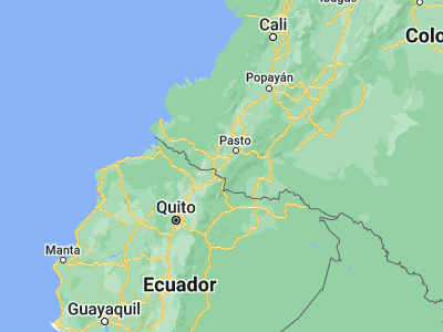 Map showing location of Gualmatán (0.91888, -77.56651)