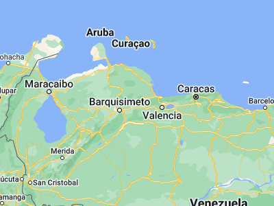 Map showing location of Guama (10.27032, -68.82131)