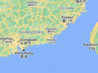 Map showing location of Guanbu (23.43361, 116.46361)