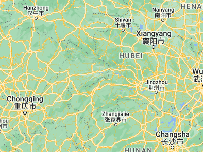 Map showing location of Guandu (30.95589, 109.84697)