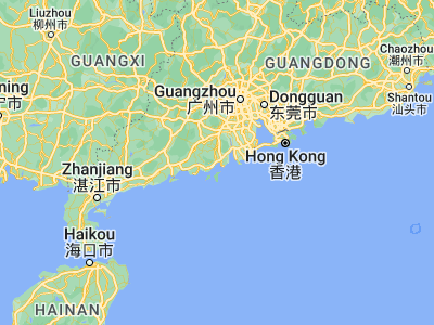 Map showing location of Guanghai (21.96164, 112.79307)