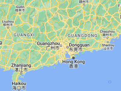 Map showing location of Guangzhou (23.11667, 113.25)