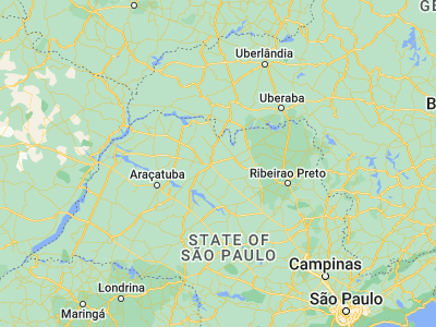 Map showing location of Guapiaçu (-20.795, -49.22028)