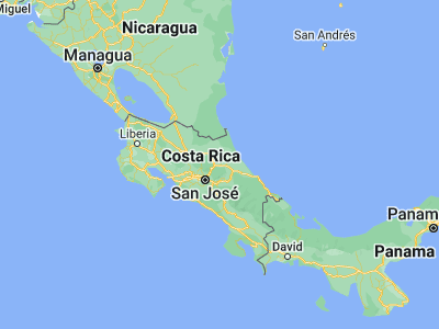 Map showing location of Guápiles (10.21588, -83.78661)