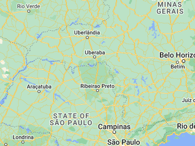 Map showing location of Guará (-20.42833, -47.82417)