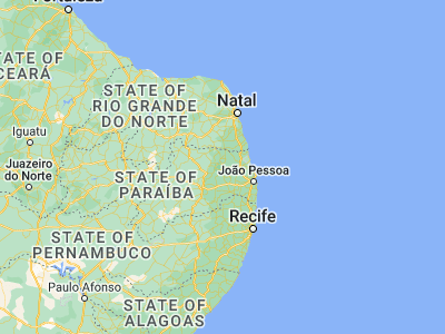 Map showing location of Guarabira (-6.85472, -35.49)