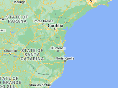 Map showing location of Guaramirim (-26.47306, -49.00278)