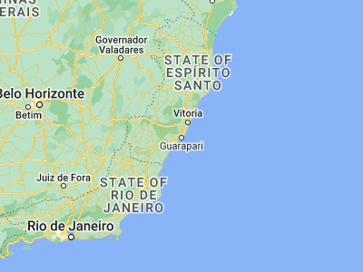 Map showing location of Guarapari (-20.65367, -40.50204)