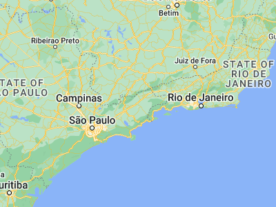 Map showing location of Guaratinguetá (-22.81639, -45.1925)