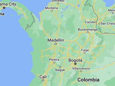 Map showing location of Guarne (6.28046, -75.44354)