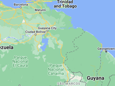 Map showing location of Guasipati (7.47702, -61.89666)