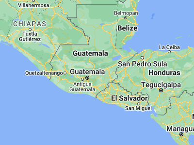 Map showing location of Guastatoya (14.85389, -90.06472)