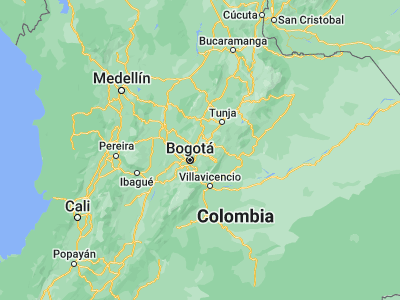 Map showing location of Guatavita (4.93658, -73.83314)