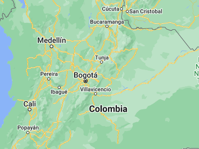 Map showing location of Guateque (5.00619, -73.47274)