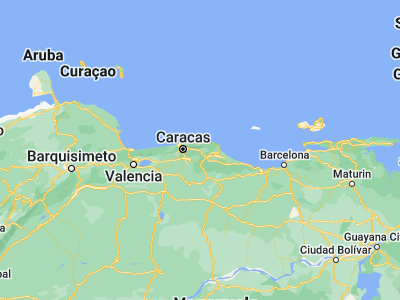 Map showing location of Guatire (10.4762, -66.54266)