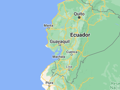 Map showing location of Guayaquil (-2.16667, -79.9)