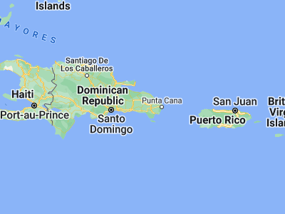 Map showing location of Guaymate (18.58793, -68.97867)