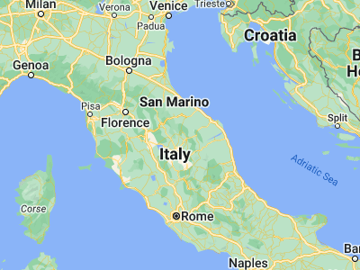 Map showing location of Gubbio (43.35445, 12.57246)