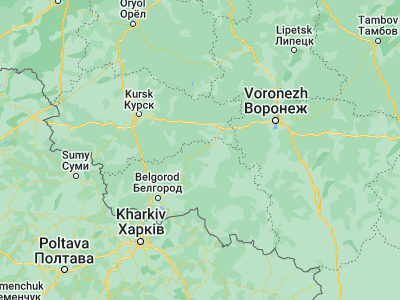 Map showing location of Gubkin (51.28167, 37.54583)