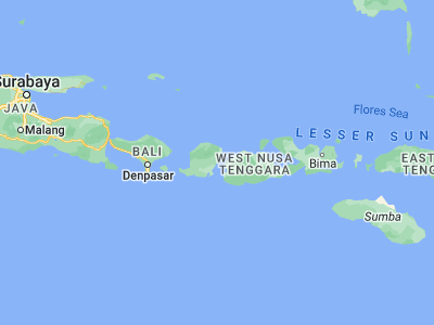 Map showing location of Gubuk Leuk (-8.6182, 116.6078)