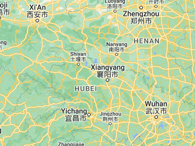Map showing location of Gucheng Chengguanzhen (32.26604, 111.63476)